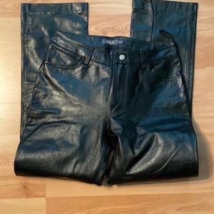 Leather Boot cut pants by Gap